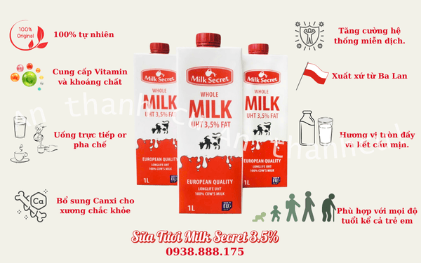 Sữa Tươi Milk Secret - Sữa Tươi Tuyệt Trủng Ba Lan.