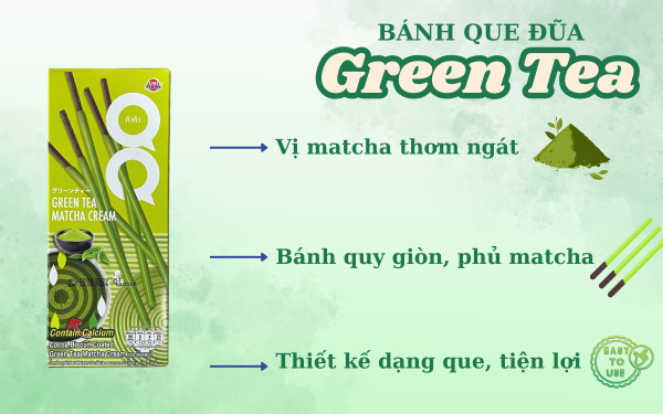 Bánh que đũa matcha - Vị ngọt nhẹ nhàng thơm ngát