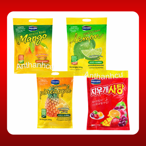 Kẹo dẻo trái cây Adorable Juice Gummy 360g